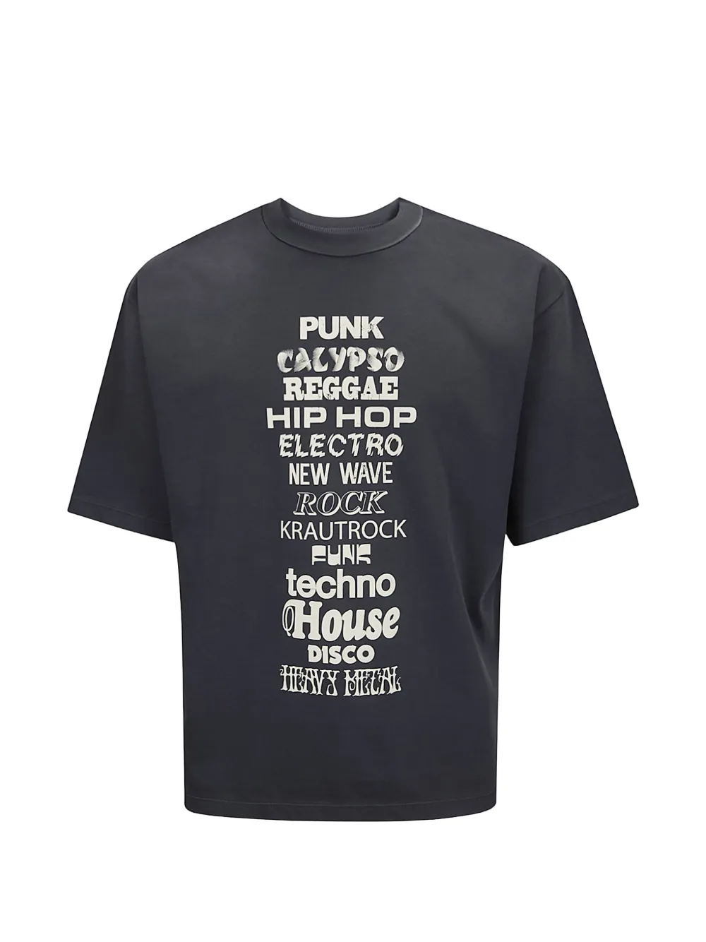 Htc Los Angeles Calypso music-print stud-embellished t-shirt - Grigio