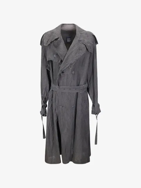 Limi Feu distressed double-breasted trench coat