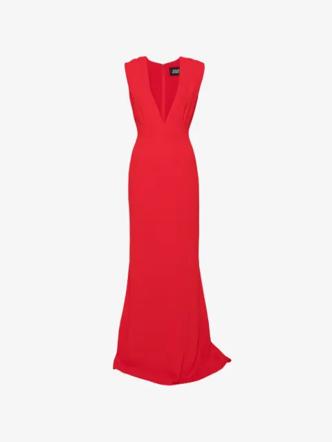 Solace London Ärmelloses Althea Maxikleid mit tiefem V-Ausschnitt