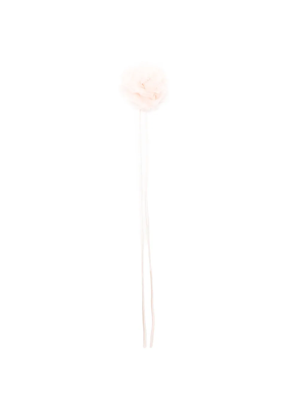 Max Mara floral-applique ribbon-detail brooch - Nude