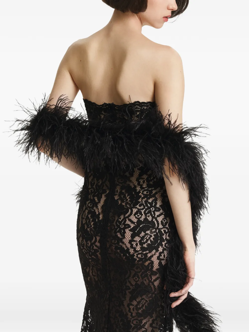 2310 STUDIO Strapless jurk Zwart
