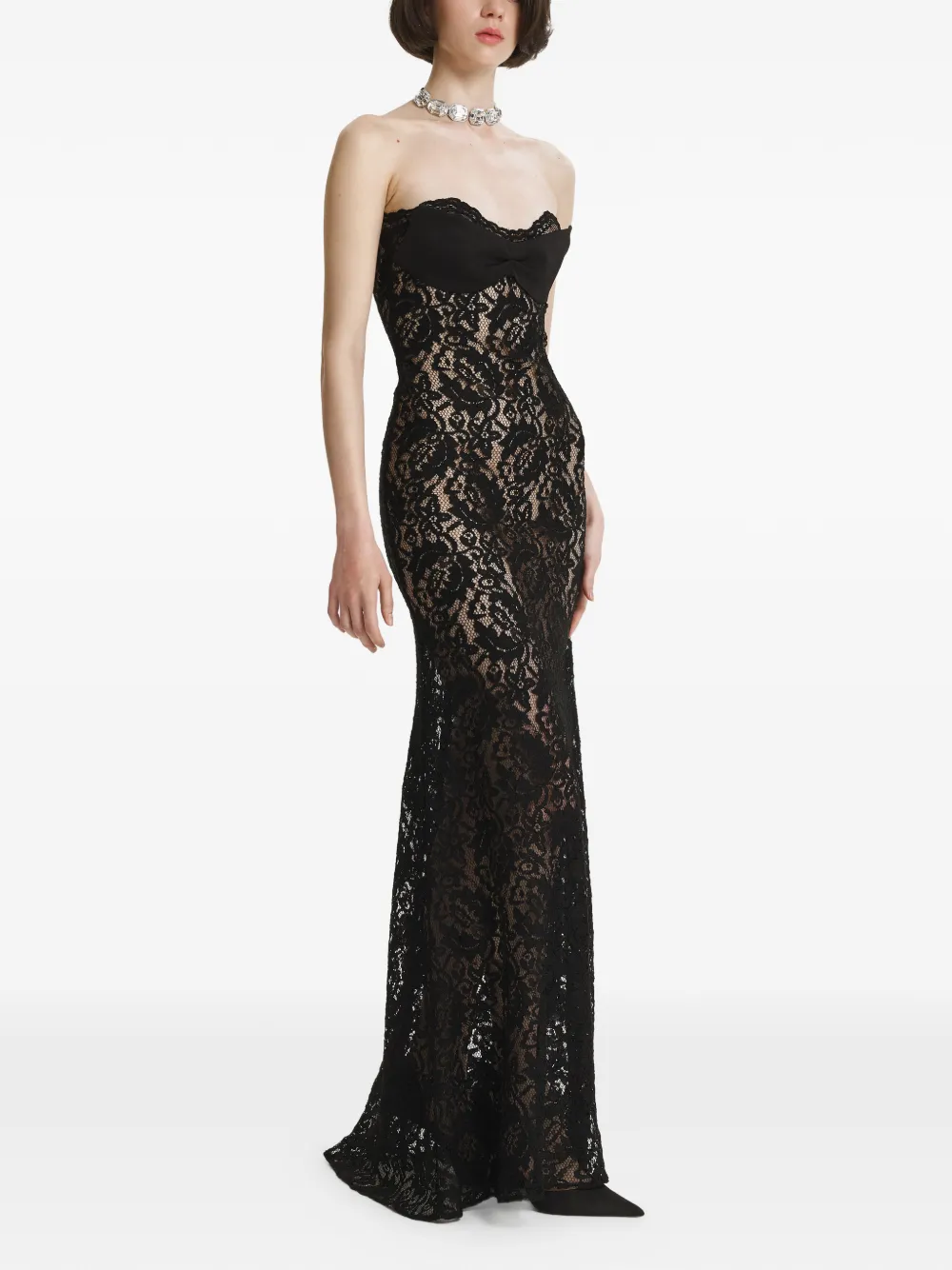 2310 STUDIO Strapless jurk Zwart