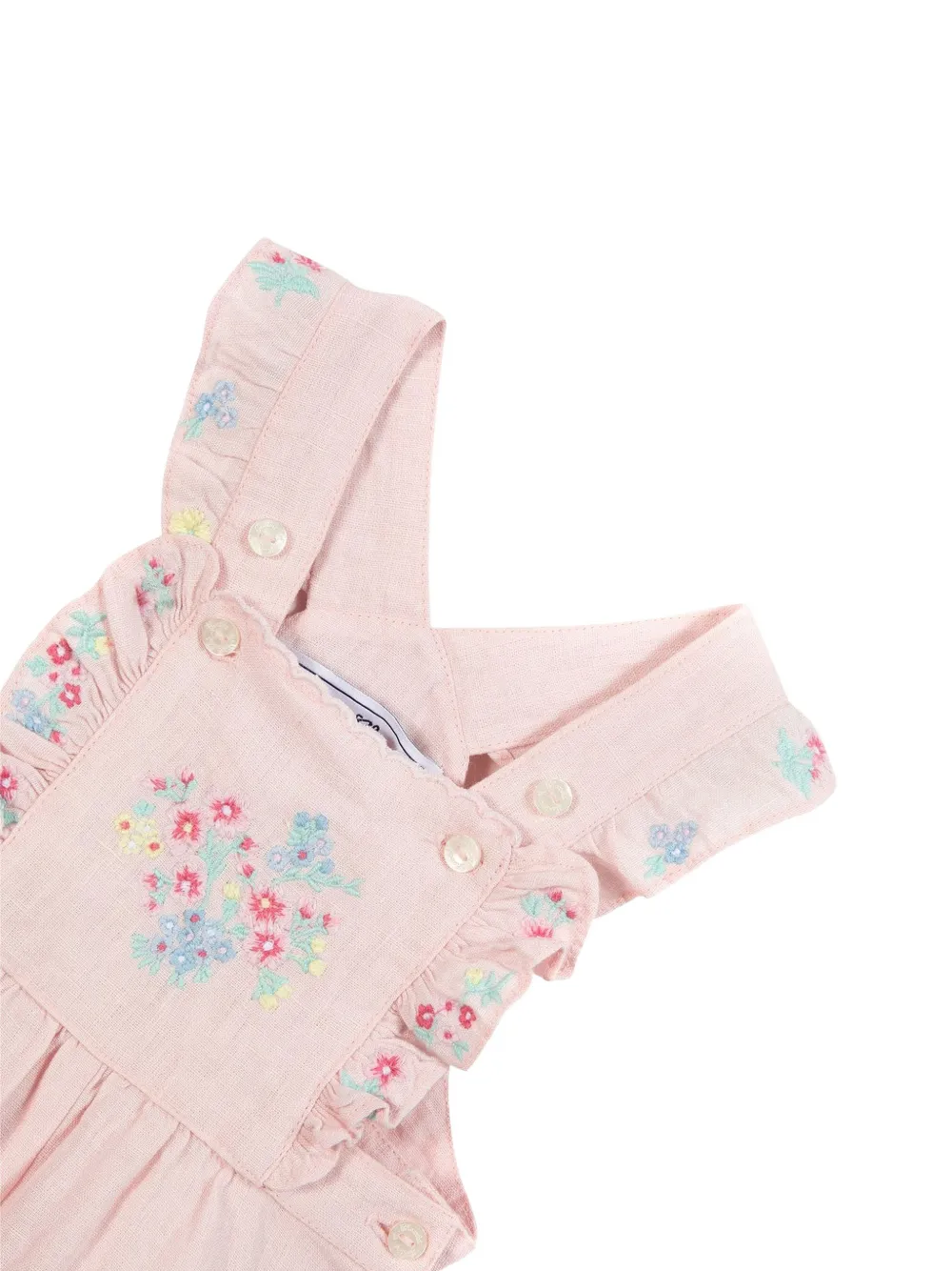 Tartine Et Chocolat Romper met geborduurde bloemen en ruches Roze