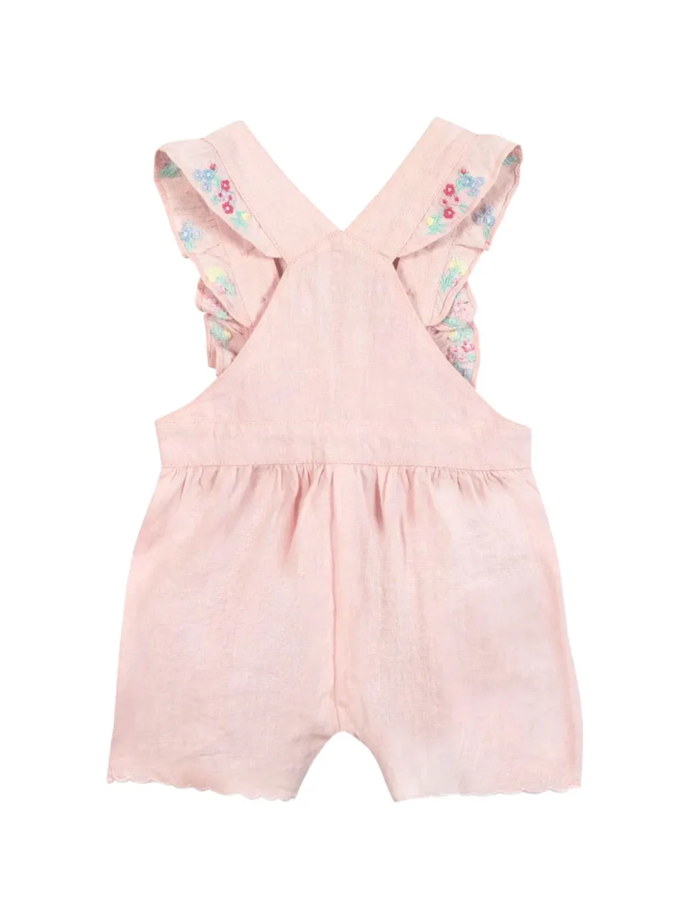 Tartine Et Chocolat Romper met geborduurde bloemen en ruches Roze
