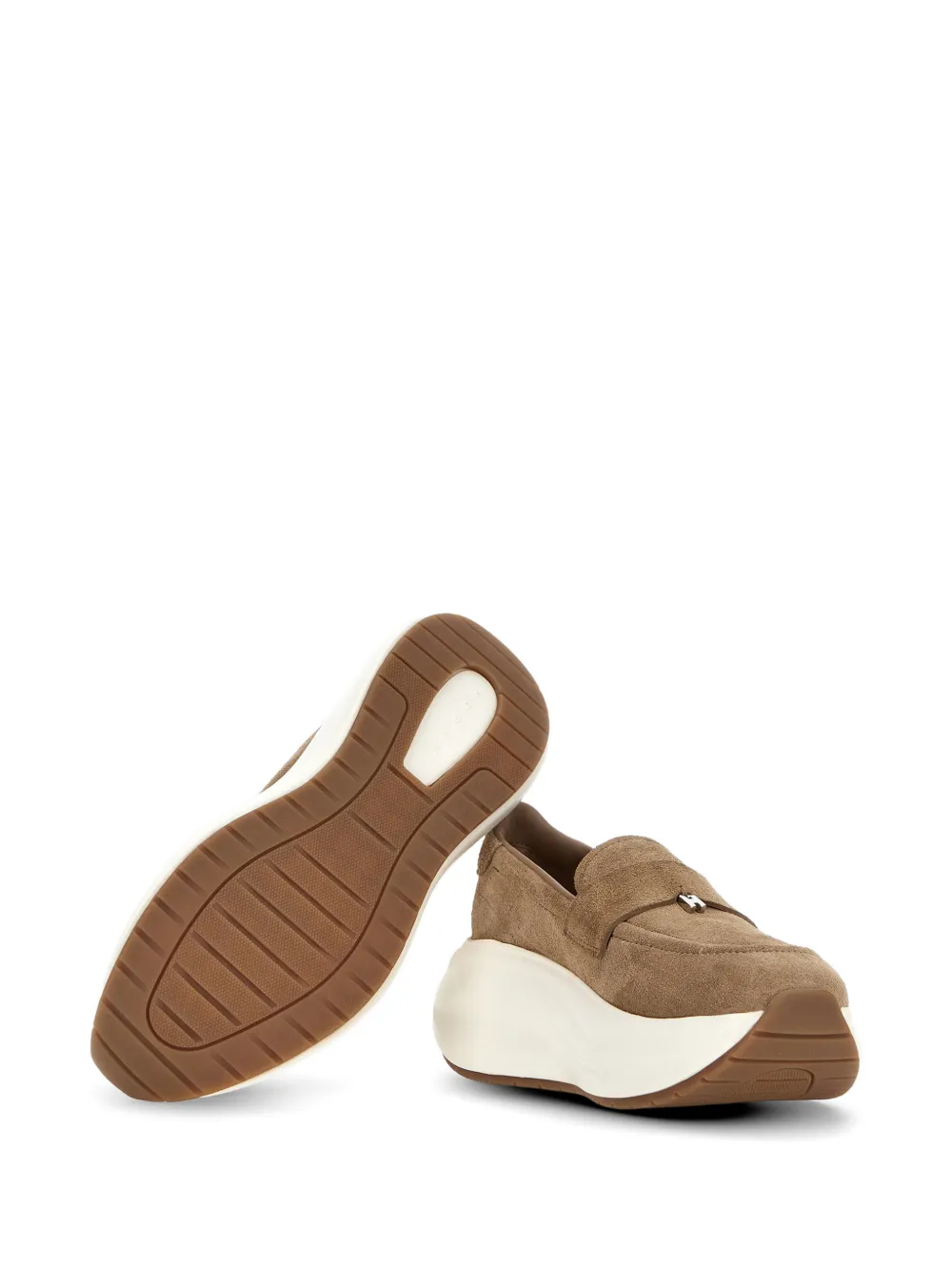 Hogan Maxi I Active suède loafers Bruin