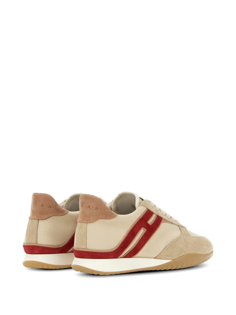 Hogan Olympia-Z sneakers met suède vlak Beige