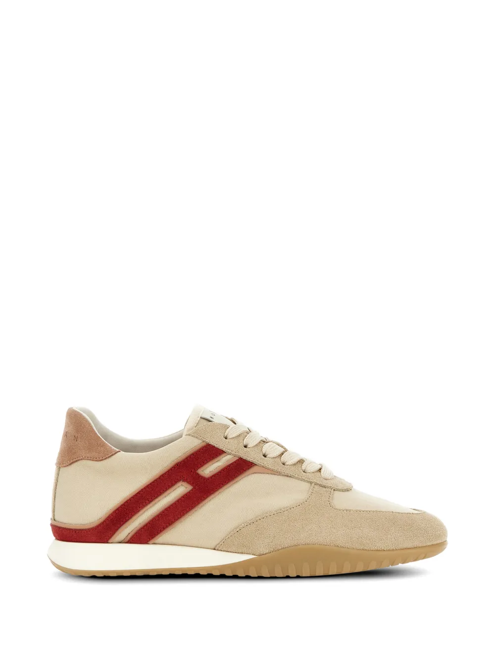 Hogan Olympia-Z suede-panel sneakers - Nude