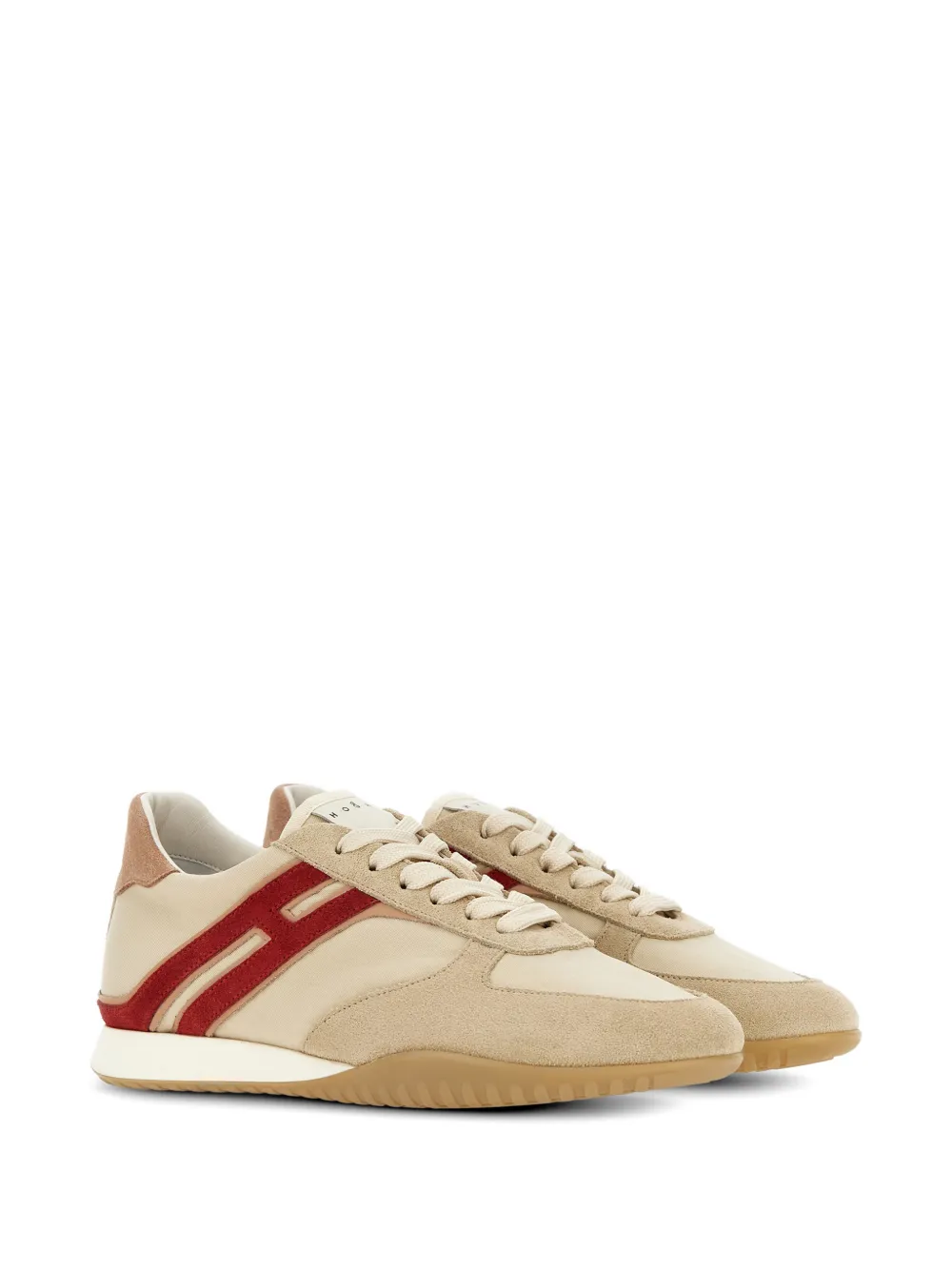 Hogan Olympia-Z sneakers met suède vlak Beige