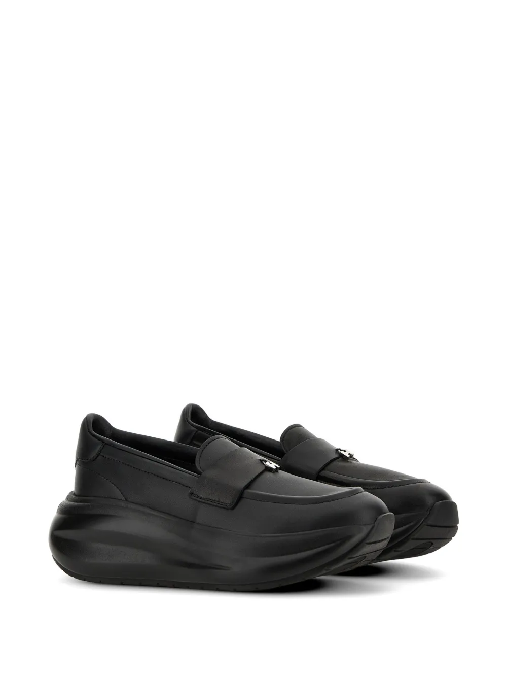 Hogan Maxi I Active leren loafers Zwart