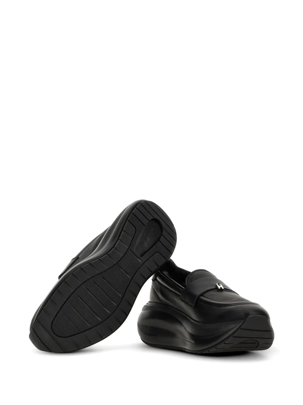 Hogan Maxi I Active leren loafers Zwart