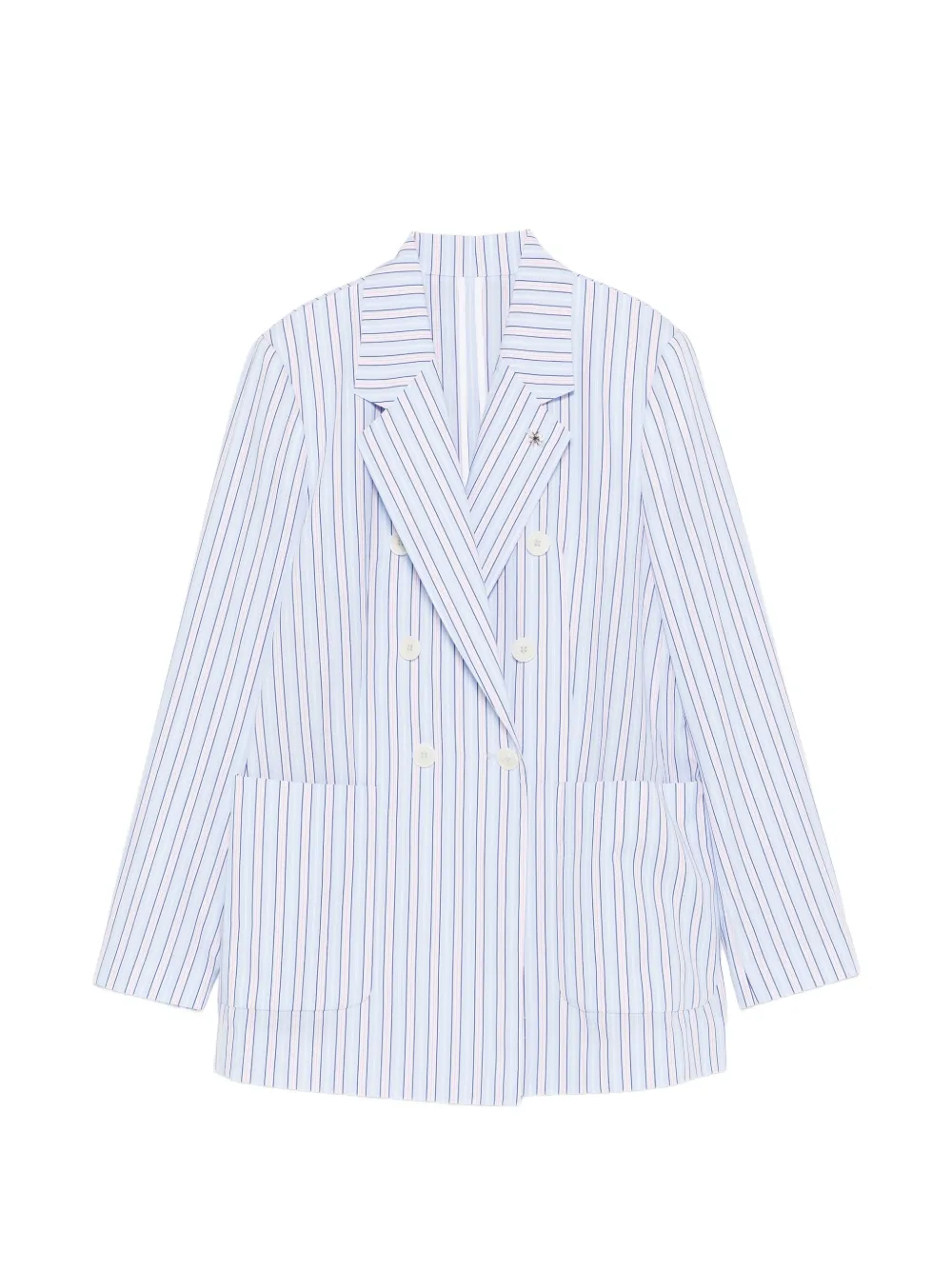 Manuel Ritz striped double-breasted jacket - Blau