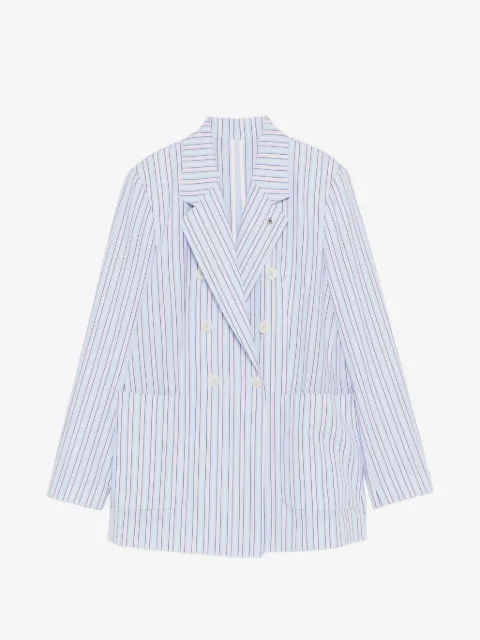 Manuel Ritz striped double-breasted jacket
