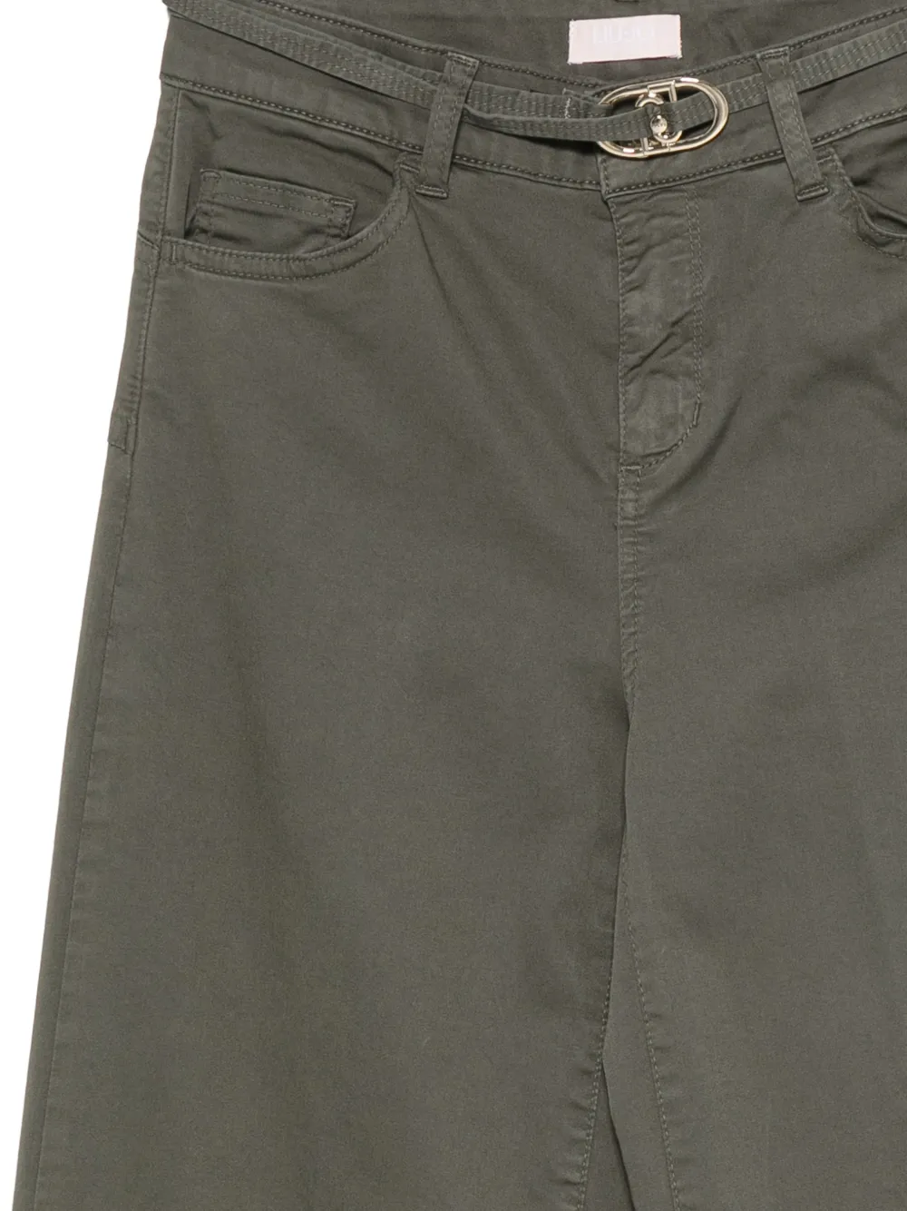 LIU JO Good Flare broek met ceintuur Groen