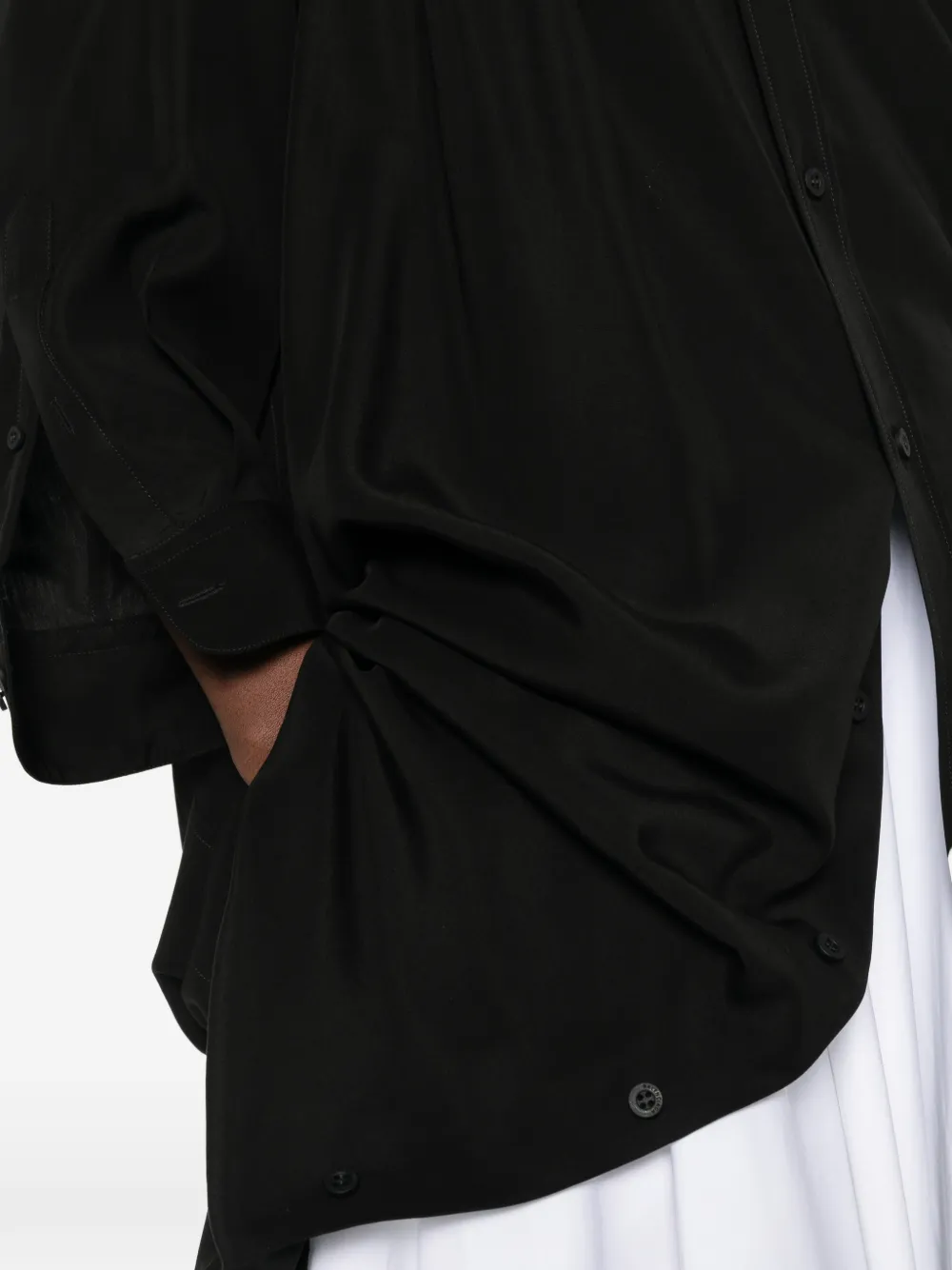 Balenciaga Jurk met geborduurd logo Zwart