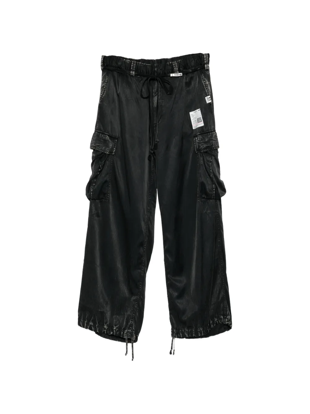 Maison MIHARA YASUHIRO satin cargo pants - Nero