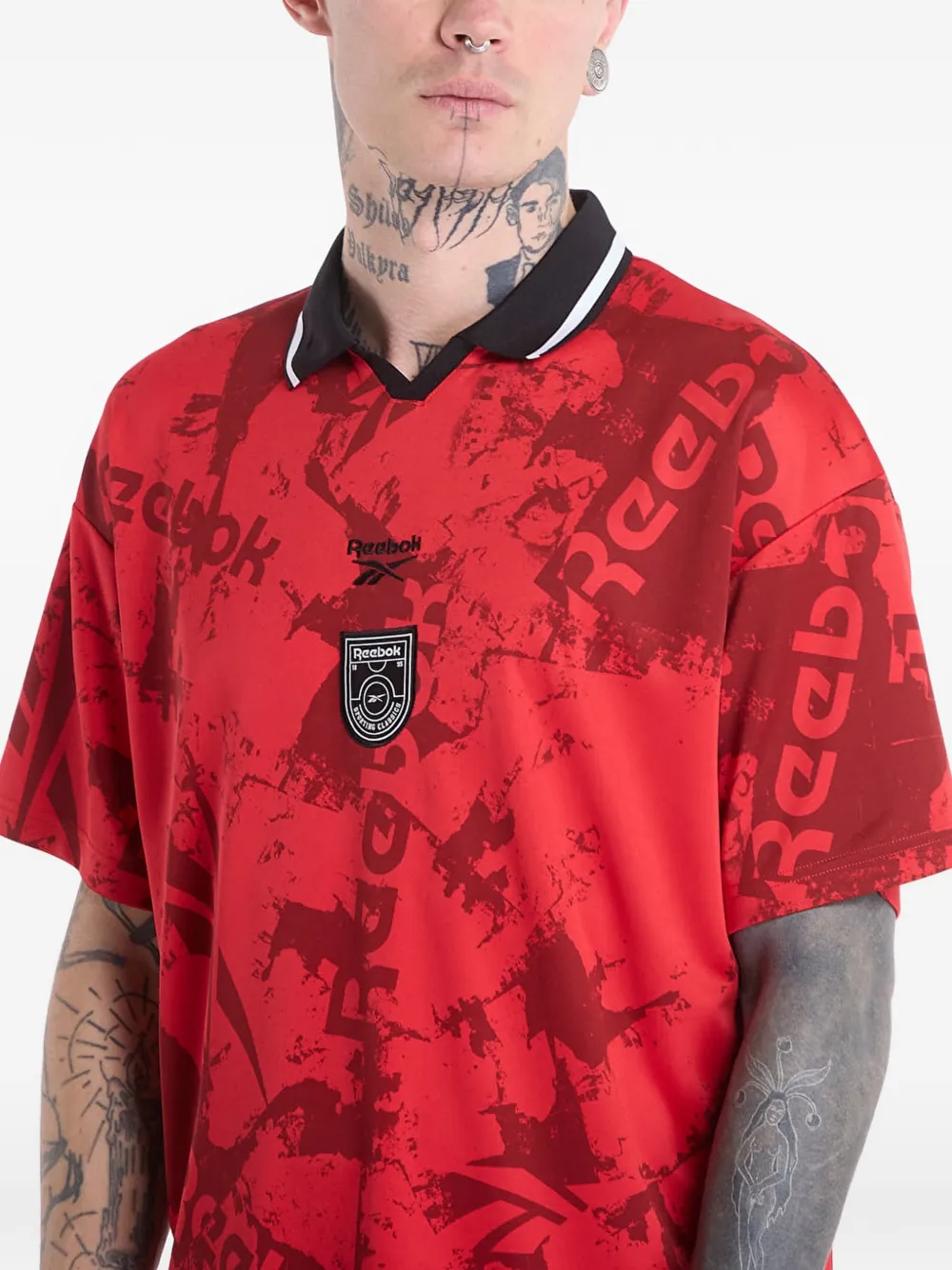 Reebok Street Sport T-shirt met logo-print Rood