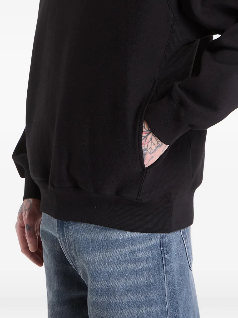 Carhartt WIP Longhand sweater met halve rits Zwart