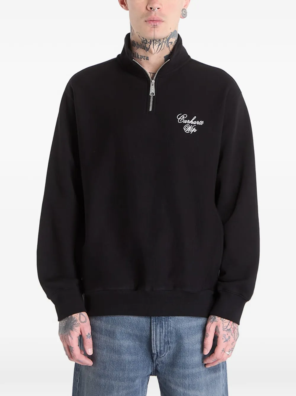 Carhartt WIP Longhand half-zip sweatshirt - Schwarz