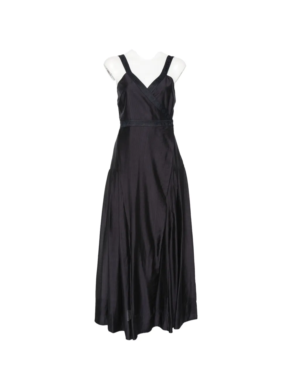 Blugirl Lace-trim Wrap Dress In Black