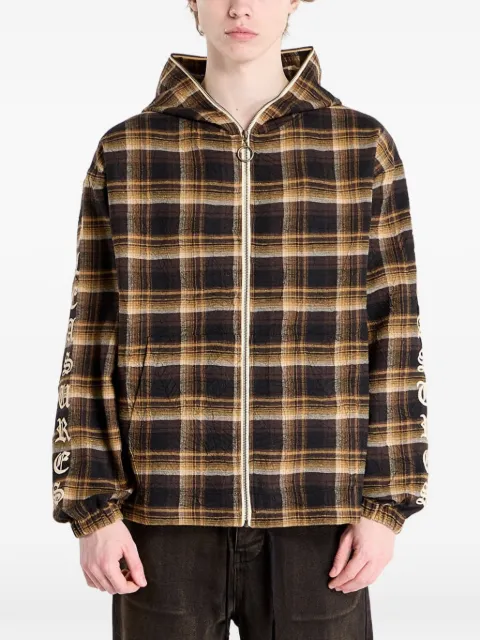 Pleasures Groove plaid hooded jacket