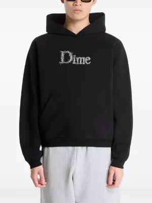 Dime logo-embroidered zip-up Hoodie | Black | FARFETCH