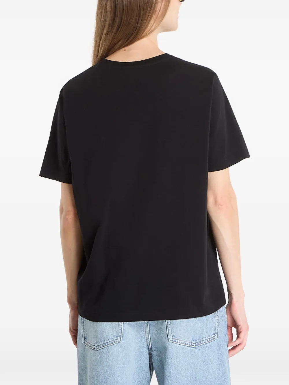 dime T-shirt met logoprint Zwart