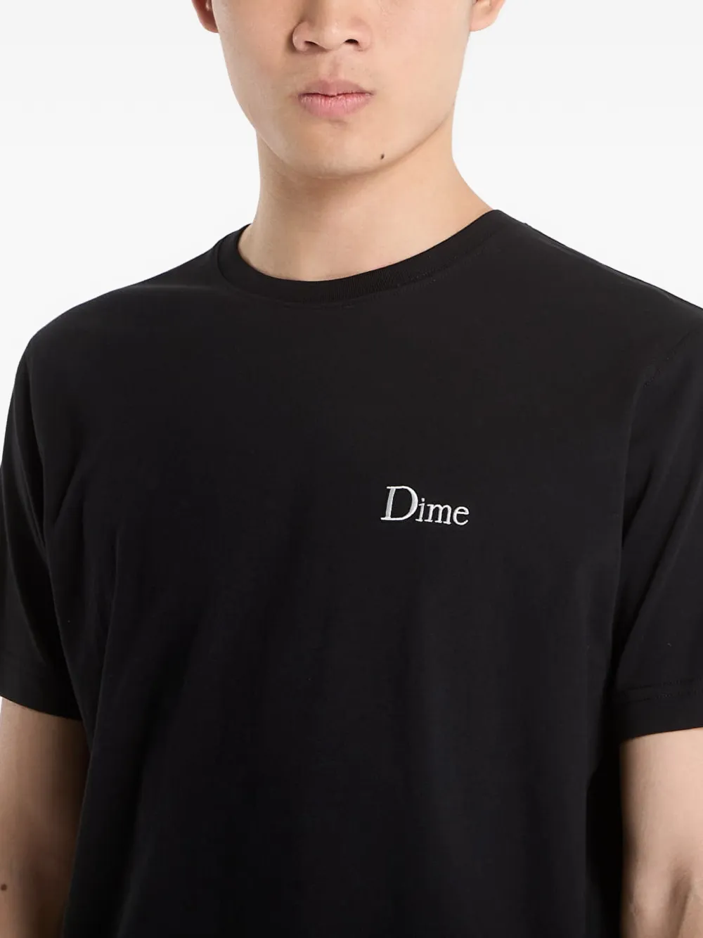 dime T-shirt met logoprint Zwart