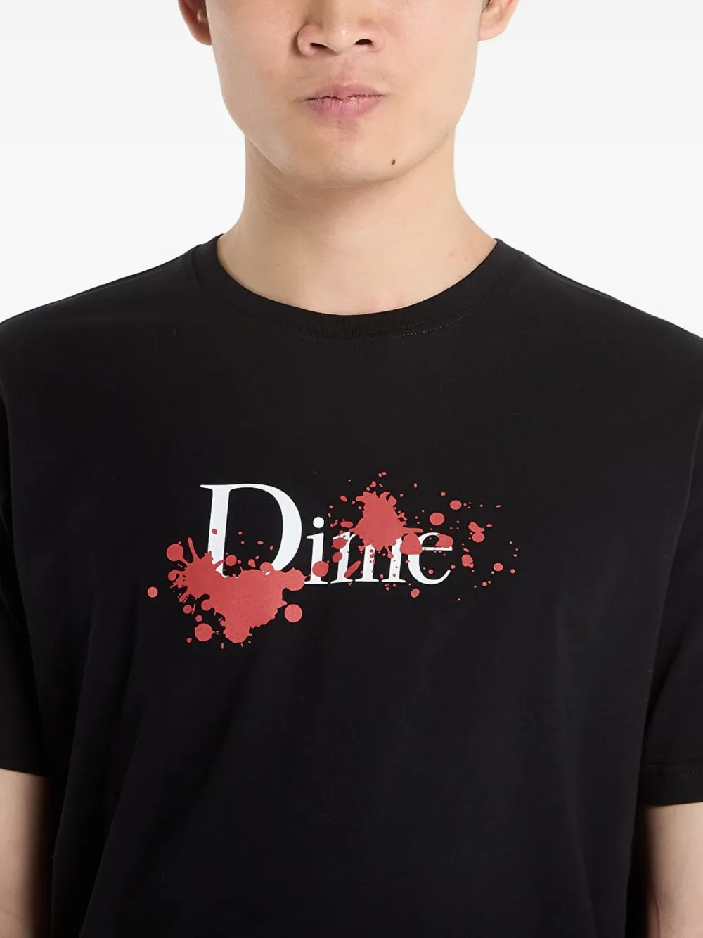 dime T-shirt met logoprint Zwart