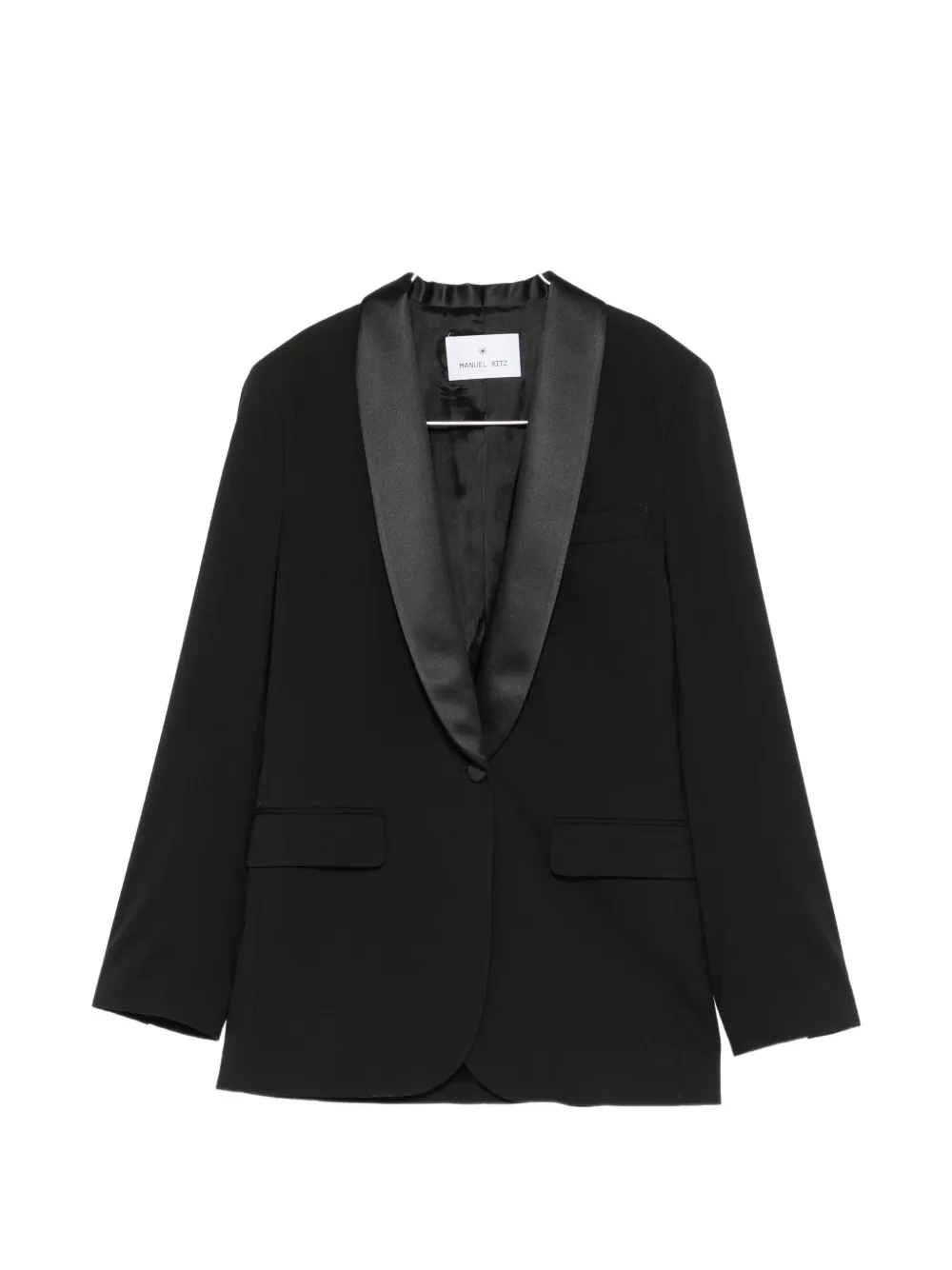 Manuel Ritz loong-sleeve single-breasted blazer - Nero