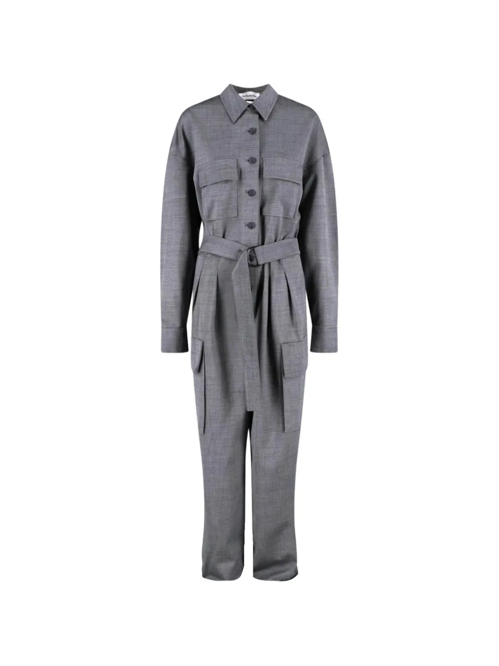The Frankie Shop Linda belted jumpsuit - Grigio