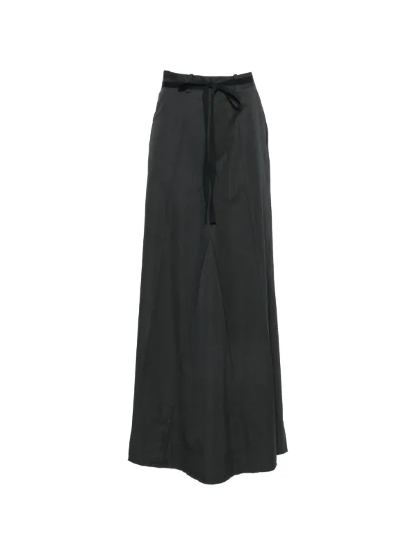 Maison Margiela Layered-design Maxi Skirt in Grey