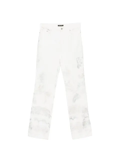 Roberto Cavalli Vintage 2000s floral-print trousers