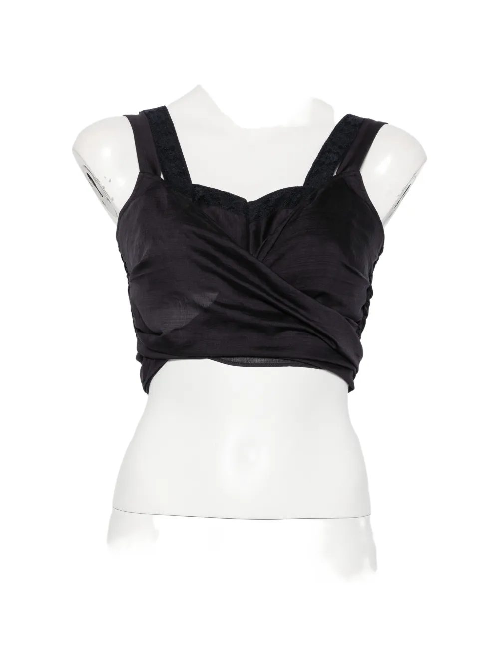 Blugirl sweetheart-neck cropped top