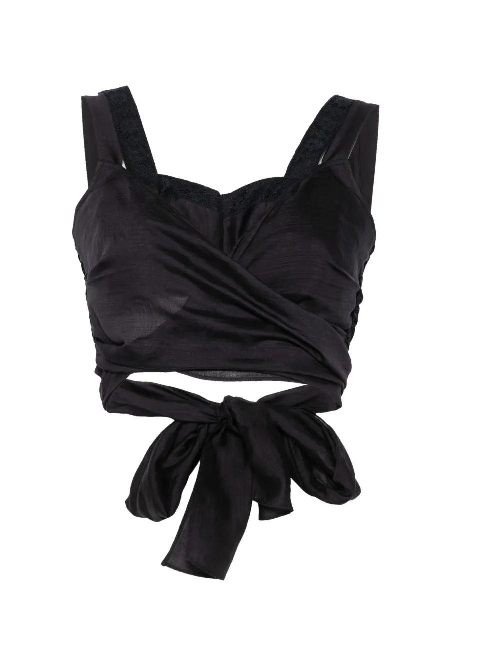 Blugirl sweetheart-neck cropped top
