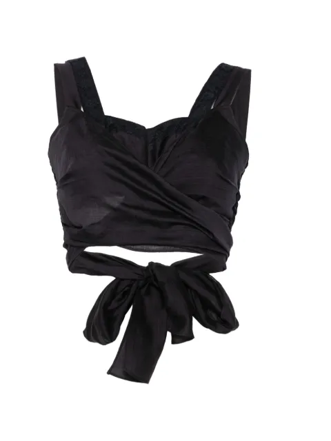 Blugirl sweetheart-neck cropped top