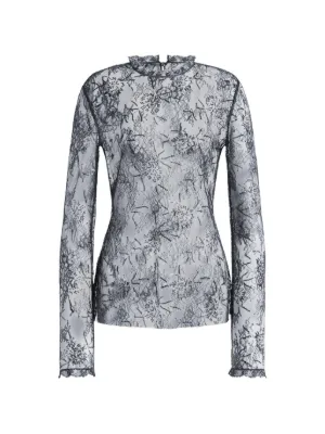 アルベルタ　フェレッティ　ブラウス Alberta Ferretti レース ブラウス | ブラック | FARFETCH JP