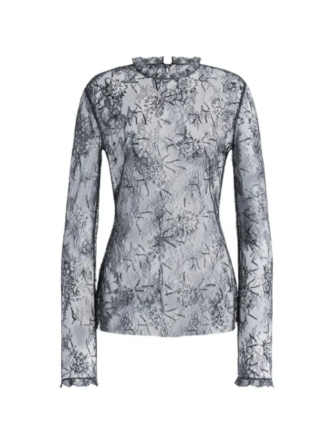 Alberta Ferretti кружевная блузка с пайетками