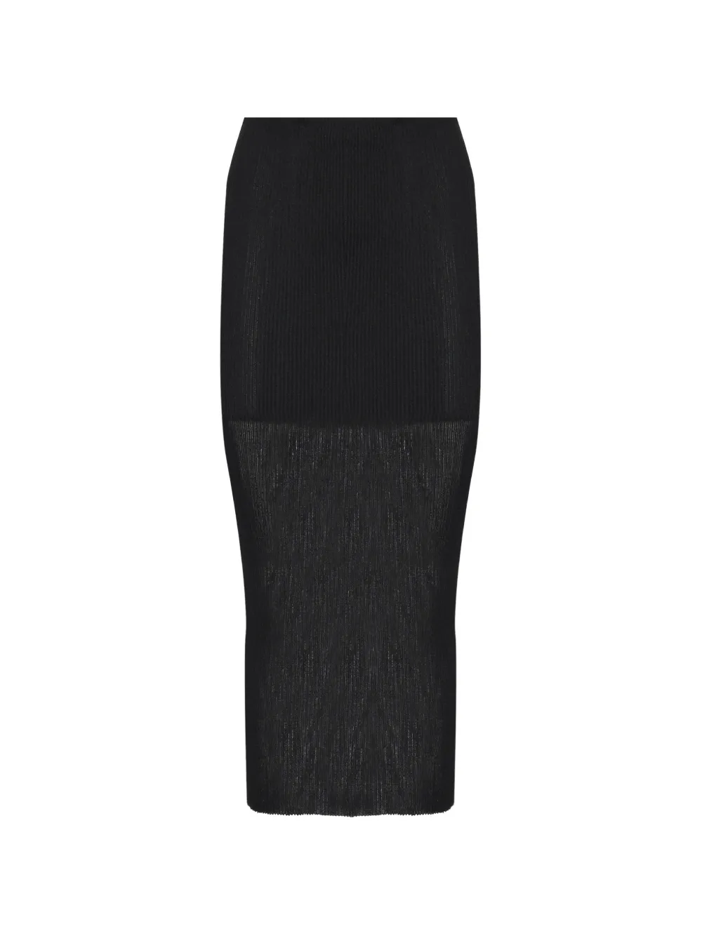 Alberta Ferretti ribbed-knit skirt - Nero