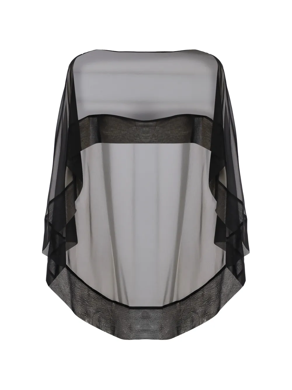 sheer panelled top