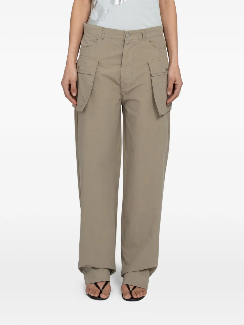 Gimaguas Giaco straight-leg cargo trousers - Toni neutri