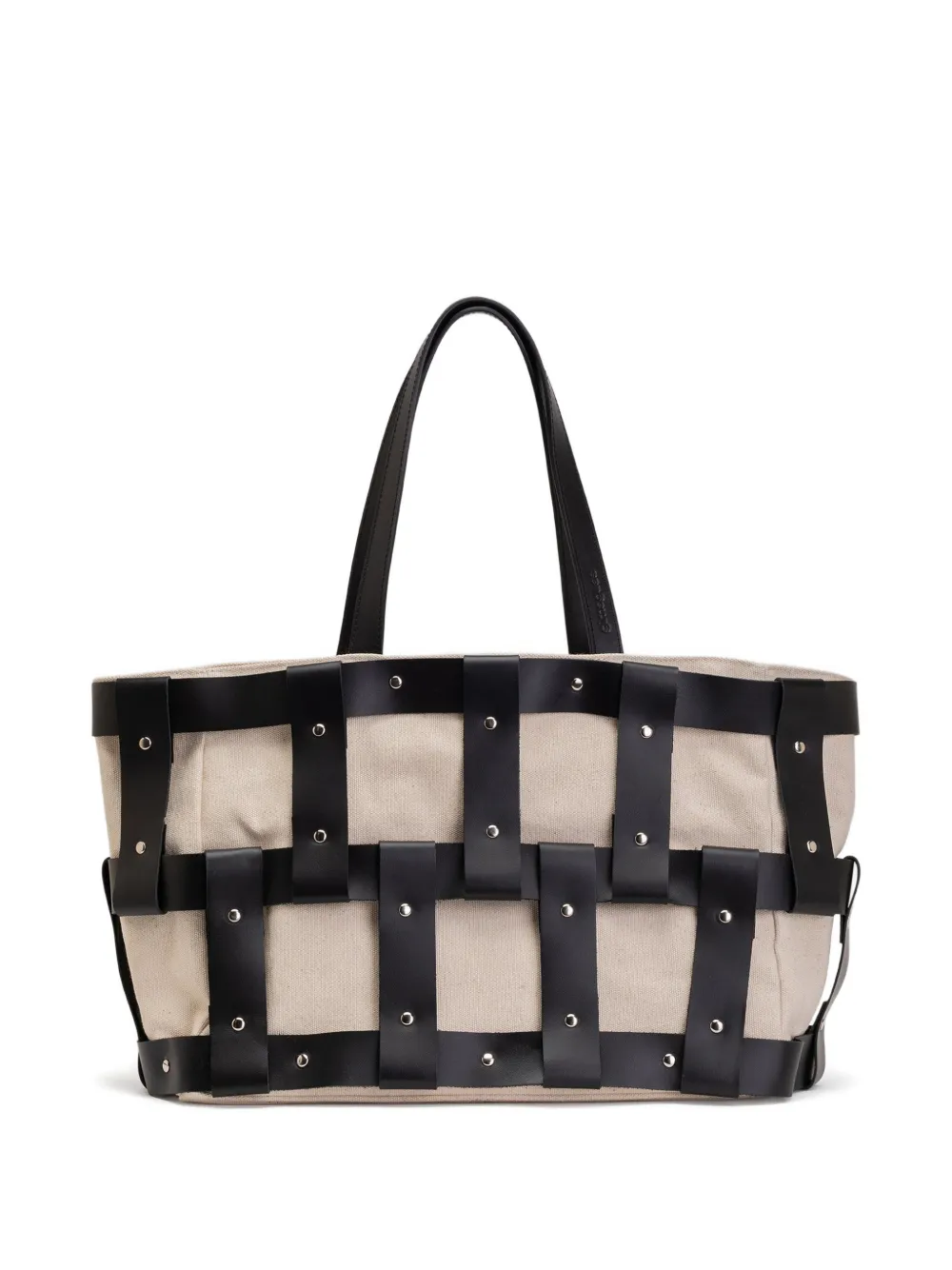 Gimaguas studded caged tote bag - Nero