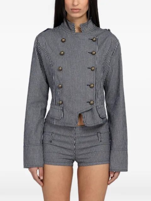 Gimaguas London striped double-breasted jacket