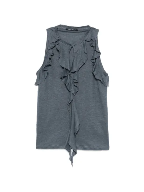 Luisa Cerano ruffled sleeveless top