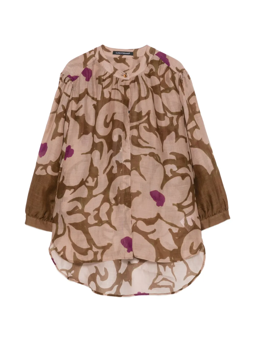 Luisa Cerano Hemd mit Blumenprint - Rosa