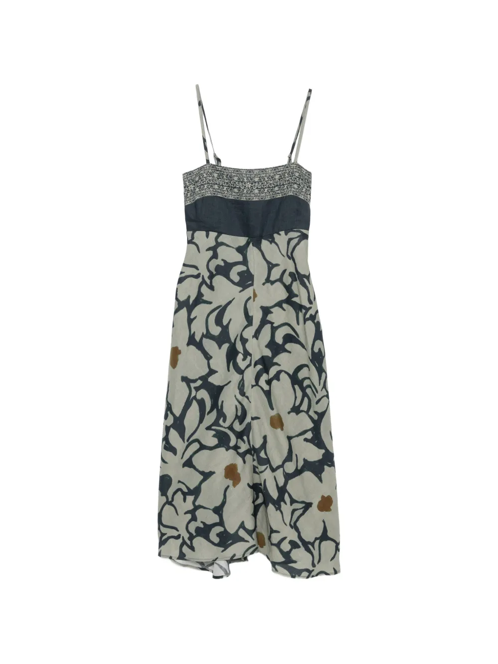 Luisa Cerano floral-print smocked midi dress