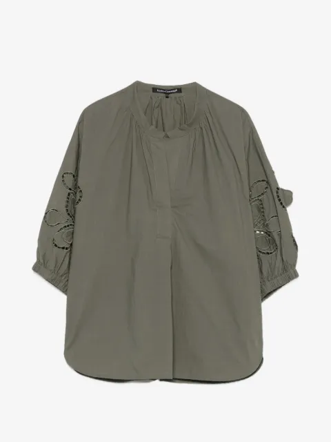 Luisa Cerano blouse à fleurs brodées