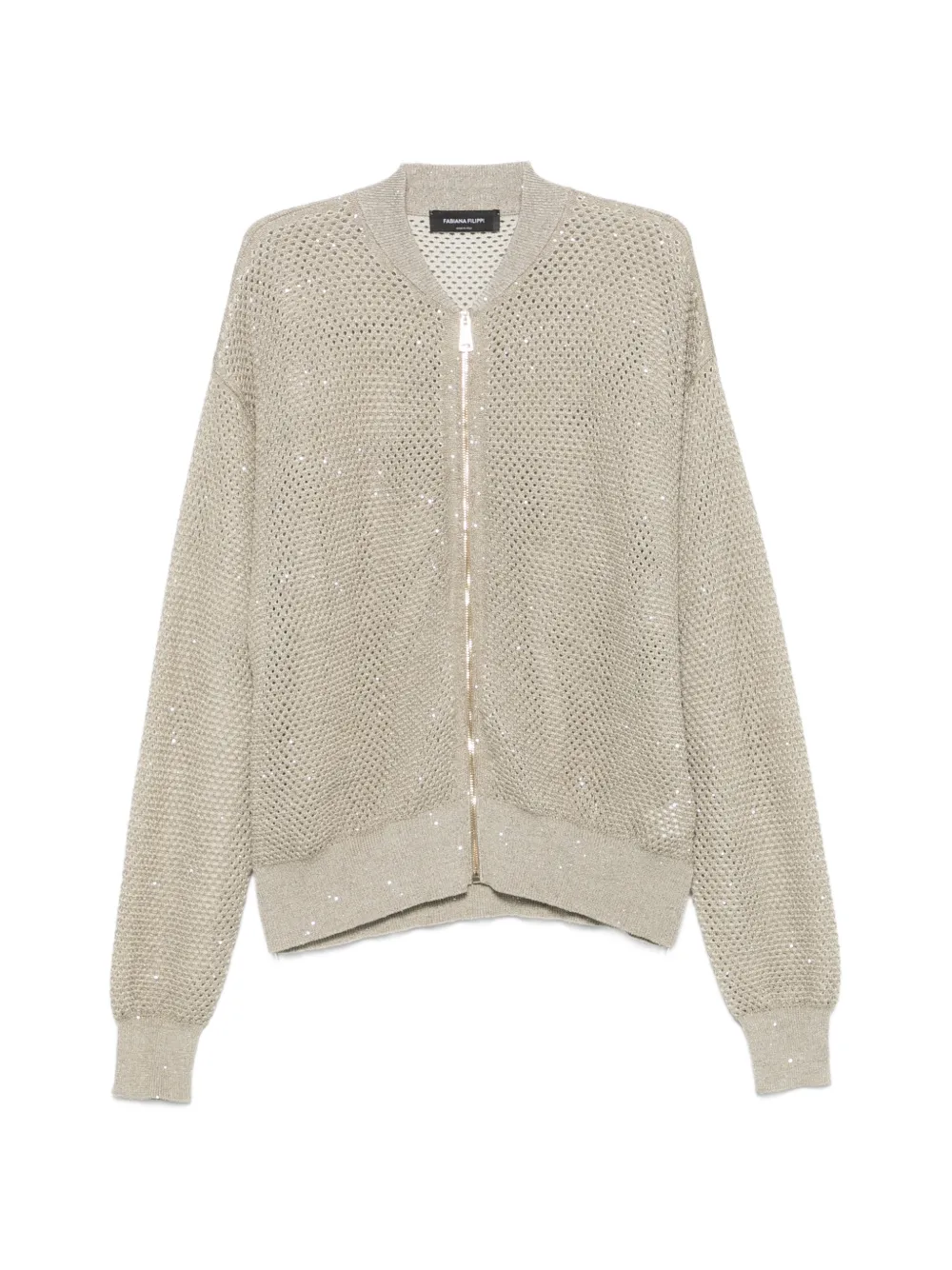 Fabiana Filippi sequin-embellished cardigan - Neutrals
