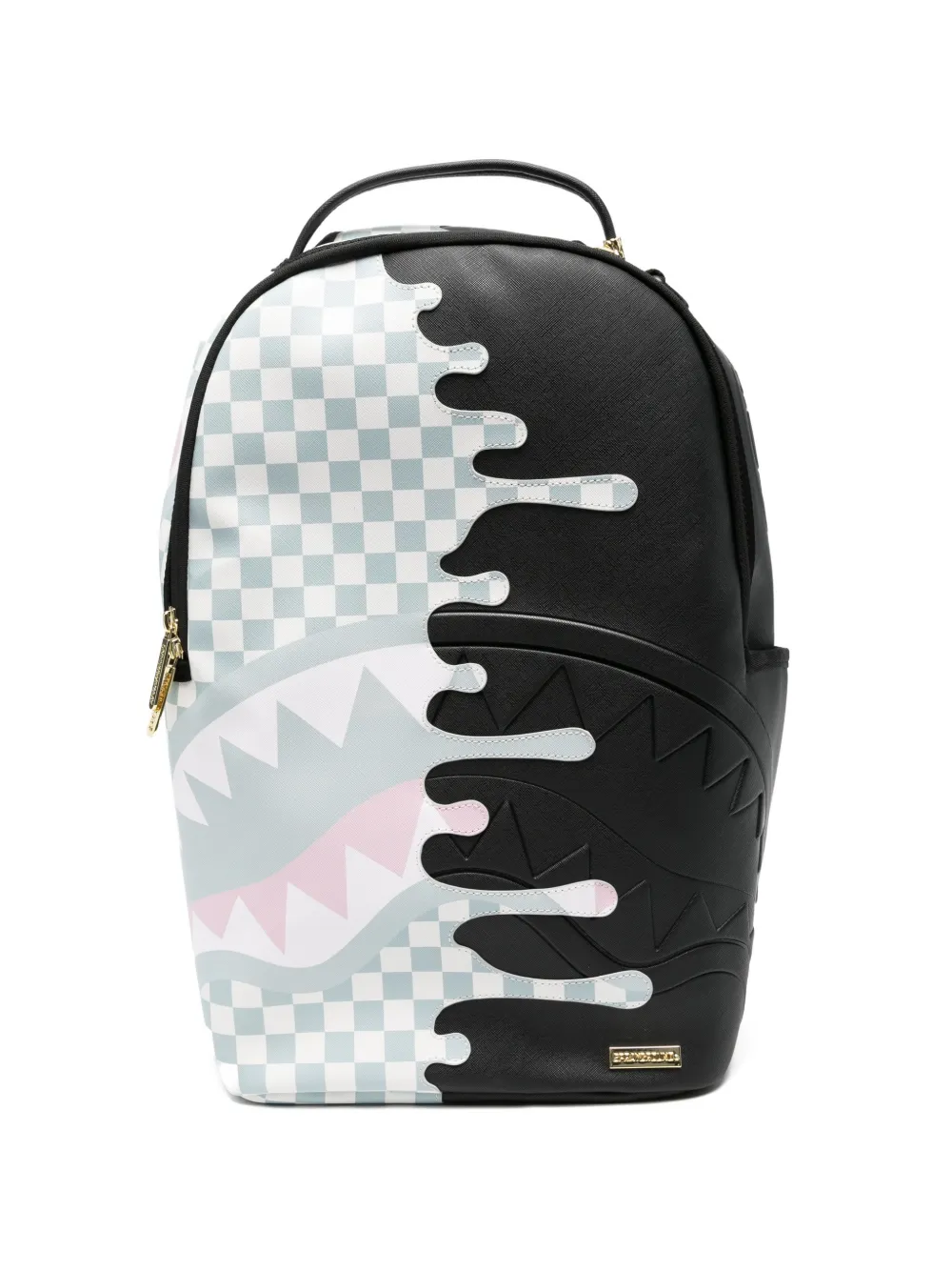 Sprayground checkered Shark-print backpack - Nero