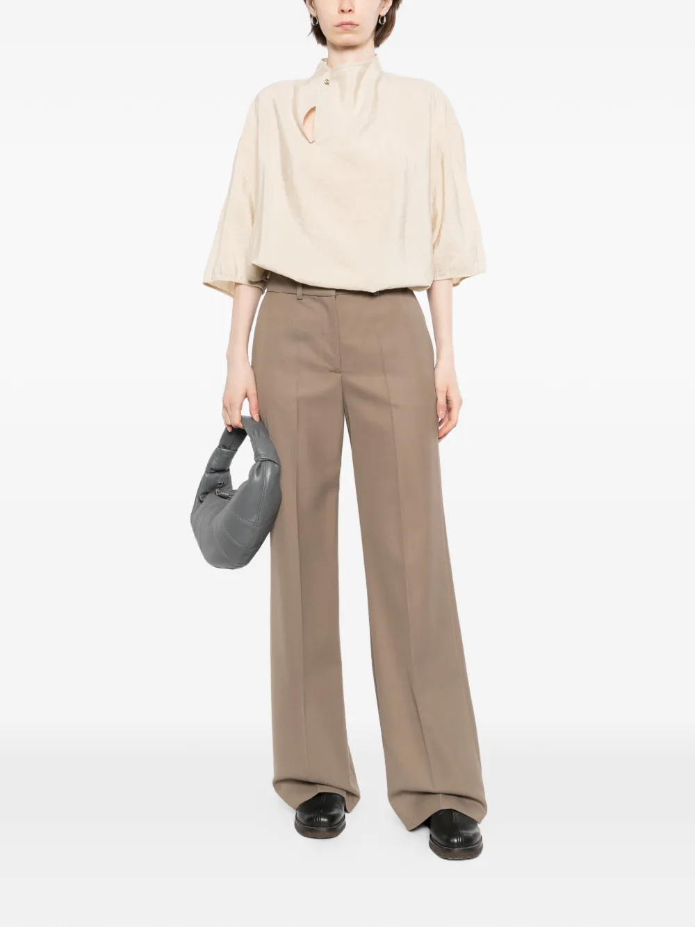 LEMAIRE Blouse met zachte kraag Beige