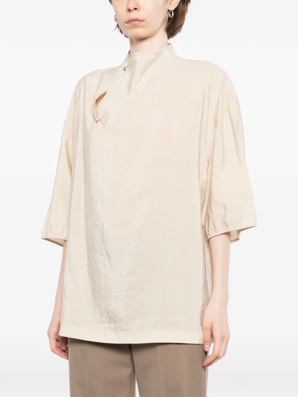 LEMAIRE Blouse met zachte kraag Beige